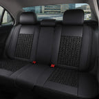 Kit Completo de Capas para Banco de Carro Nureon em Couro Legítimo Universal 5 Lugares Com Airbag + Tapetes e Capa de Volante
