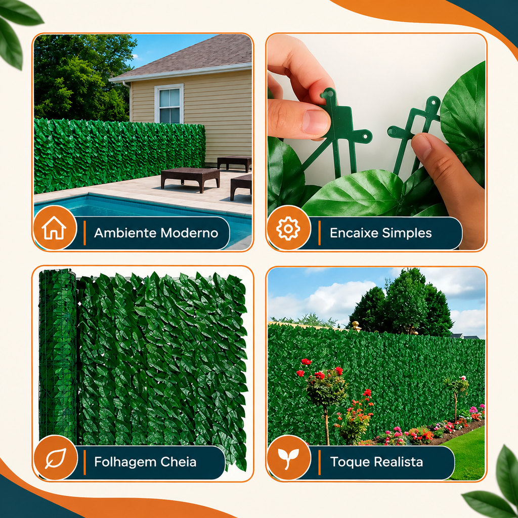 Muro Inglês Jardim Vertical Artificial Painel Decoração
