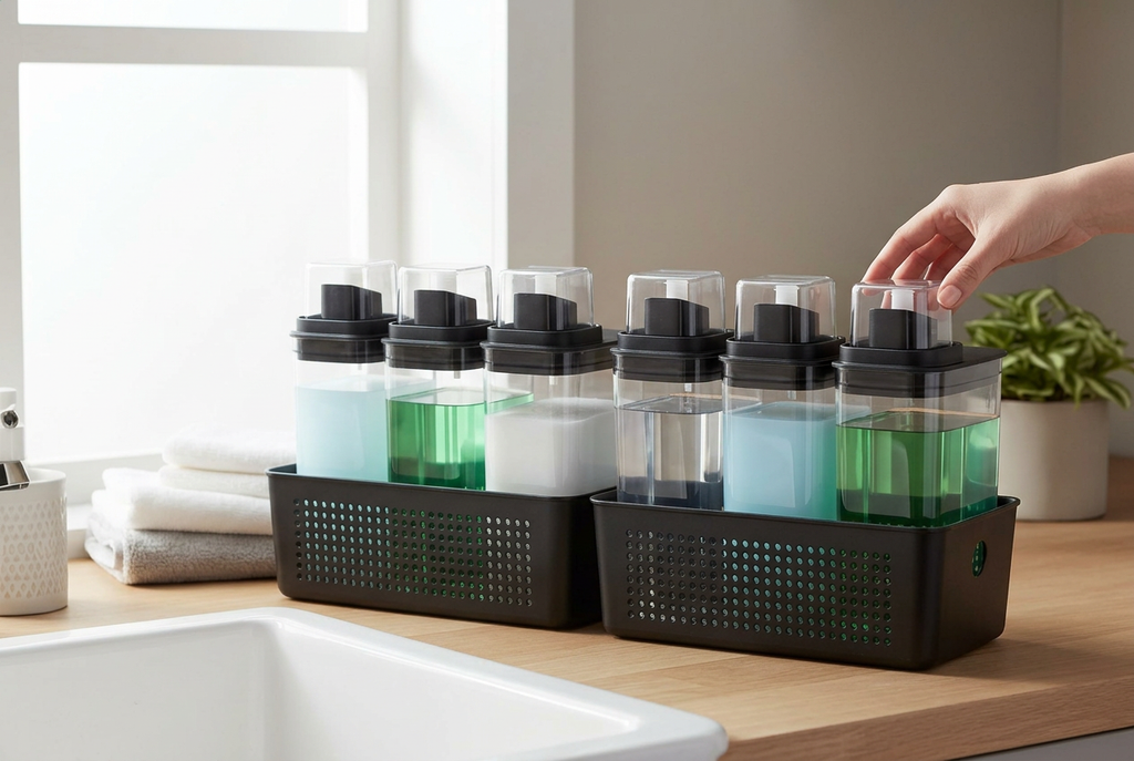 Kit Dispenser Altura: 6 Dispensers + 2 Cestos